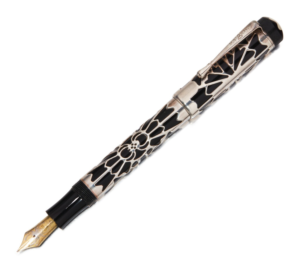 View full screen - View 1 of Lot 69. MONTBLANC | A STERLING PLATED AND RESIN FOUNTAIN PEN, CIRCA 1993.