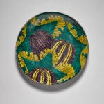 An Aode Kutani dish | Fuku mark | Edo period, circa 1640-50
