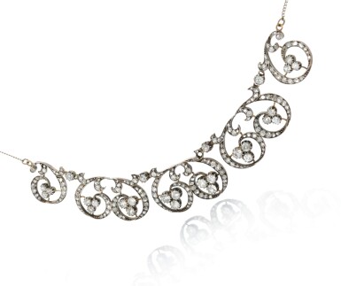 View full screen - View 1 of Lot 9. Diamond necklace (Collana in diamanti).