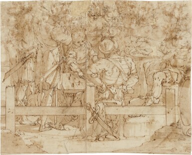 View full screen - View 1 of Lot 81. The chess players.