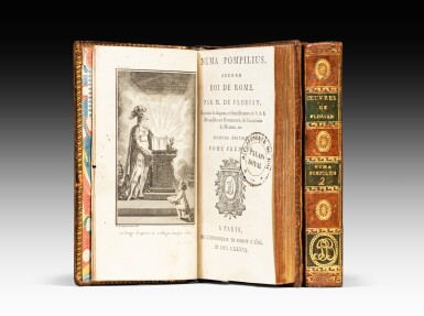 View full screen - View 1 of Lot 52. Numa Pompilius, second roi de Rome. Paris, 1786. 2 vol. in-16. Exemplaire provenant de Joséphine.