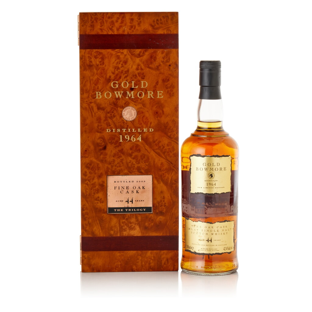 View full screen - View 1 of Lot 6558. Bowmore Trilogy 44 Year Old - Gold Bowmore 42.4 abv 1964 (1 BT70).