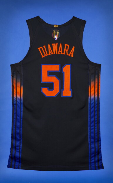 View full screen - View 1 of Lot 18. Mohamed Diawara ‘NBA Cup Finals Championship Clinching’ New York Knicks 2025-2026 Game Worn Statement Edition Jersey.