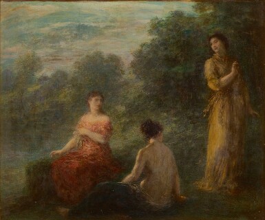 View full screen - View 1 of Lot 3. HENRI FANTIN-LATOUR | TROIS NYMPHES PRÈS D'UNE SOURCE.