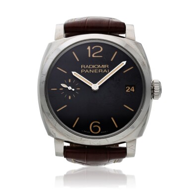 View full screen - View 1 of Lot 89. Radiomir, A stainless steel wristwatch with date, Circa 2015.