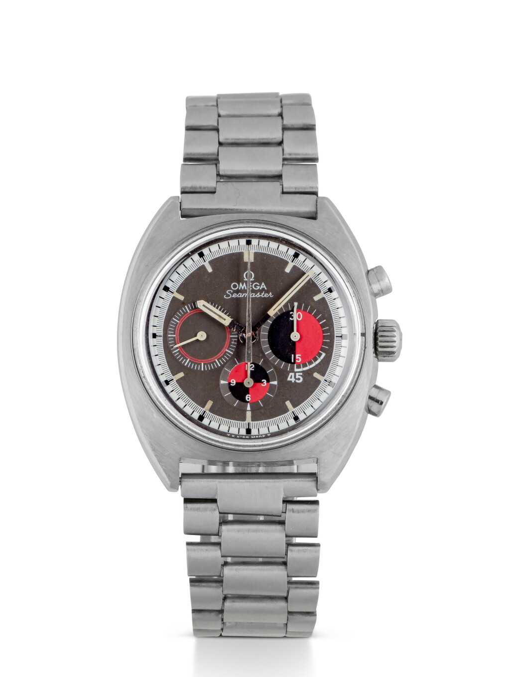 View full screen - View 1 of Lot 30. OMEGA | SEAMASTER, REF 145.016-68 STAINLESS STEEL CHRONOGRAPH WRISTWATCH WITH BRACELET CIRCA 1969.