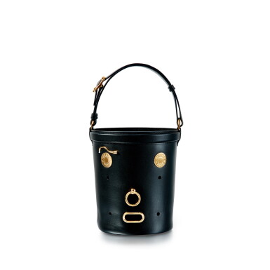 View full screen - View 1 of Lot 8337. Noir Tadelakt Mangeoire Play Gold Hardware, 2020.