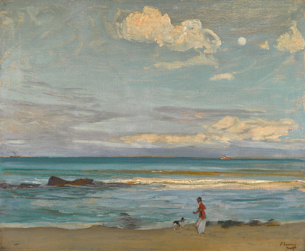 View full screen - View 1 of Lot 129. Evening, Coast of Spain from Tangier.