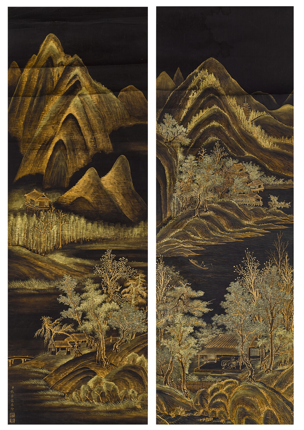 View full screen - View 1 of Lot 2623. 張若靄(款) 山水 | Attributed to Zhang Ruoai, Landscape.