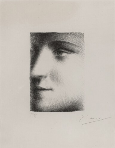View full screen - View 1 of Lot 137. Visage de Marie-Thérèse (Bloch 95; Baer 243; Mourlot XXIII).