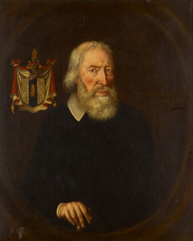 View full screen - View 1 of Lot 98. ENGLISH SCHOOL, 17TH CENTURY | PORTRAIT OF SIR THOMAS GASCOIGNE, 2ND BT. (1596-1686), HALF-LENGTH.