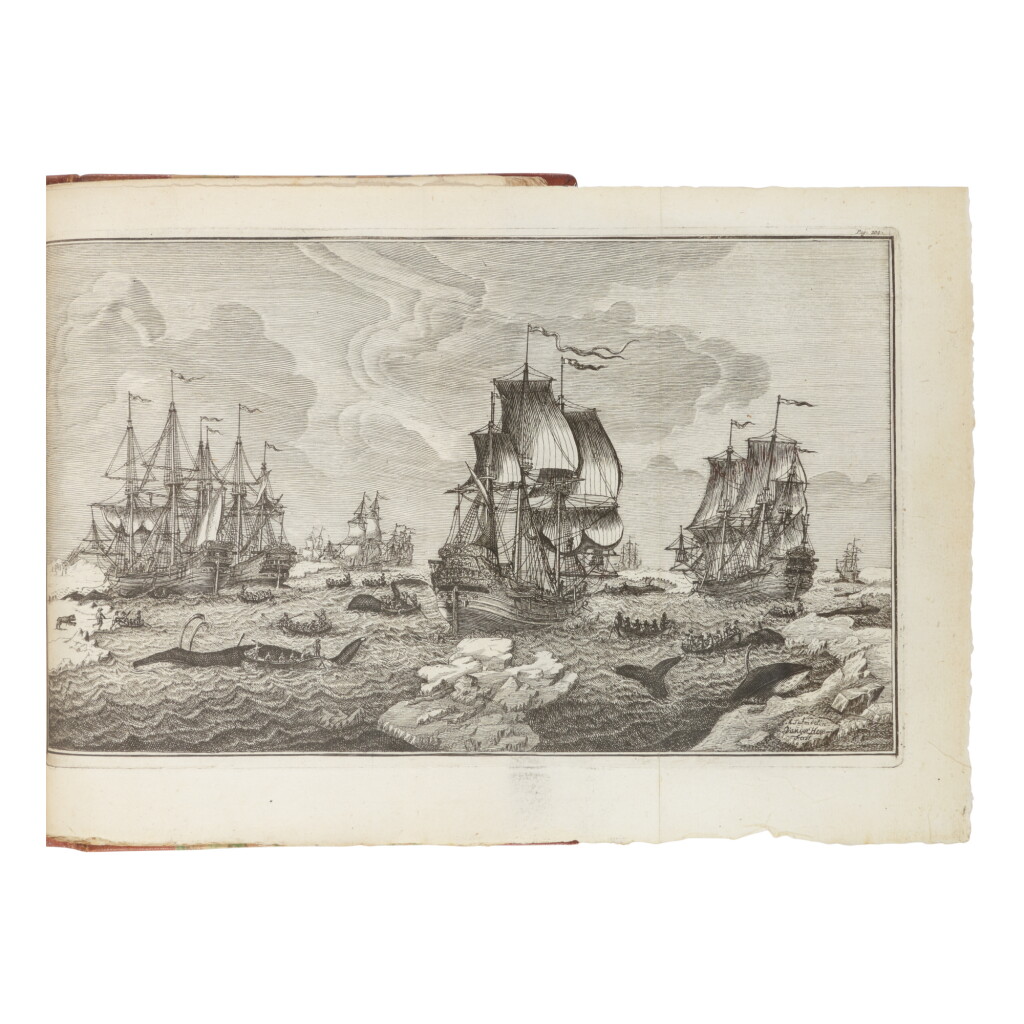 View full screen - View 1 of Lot 135. ZORGDRAGER, C. G. | Bloeyende opkomst der aloude en hedendaagsche Groenlandsche visschery. Amsterdam: Joannes Oosterwyck, 1720.