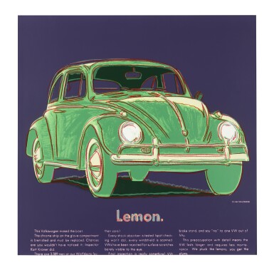 View full screen - View 1 of Lot 14. ANDY WARHOL | VOLKSWAGEN (F. & S. II.358).