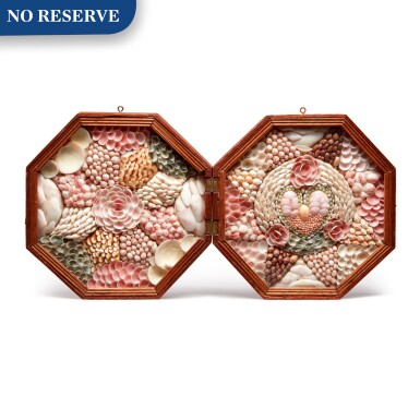 View full screen - View 1 of Lot 366. Two Fine Shellwork Sailor's Valentines, Probably Barbados, circa 1880.