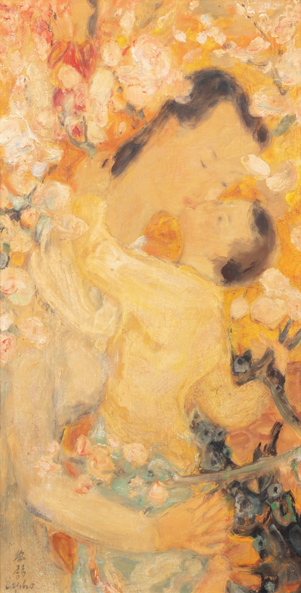 View full screen - View 1 of Lot 6. Le Pho (1907-2001), Maternity with peach blossoms | 黎譜 (1907-2001), 母愛映桃花.