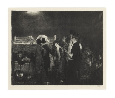 View full screen - View 1 of Lot 125. GEORGE BELLOWS | PRELIMINARIES TO THE BIG BOUT (MASON 24).