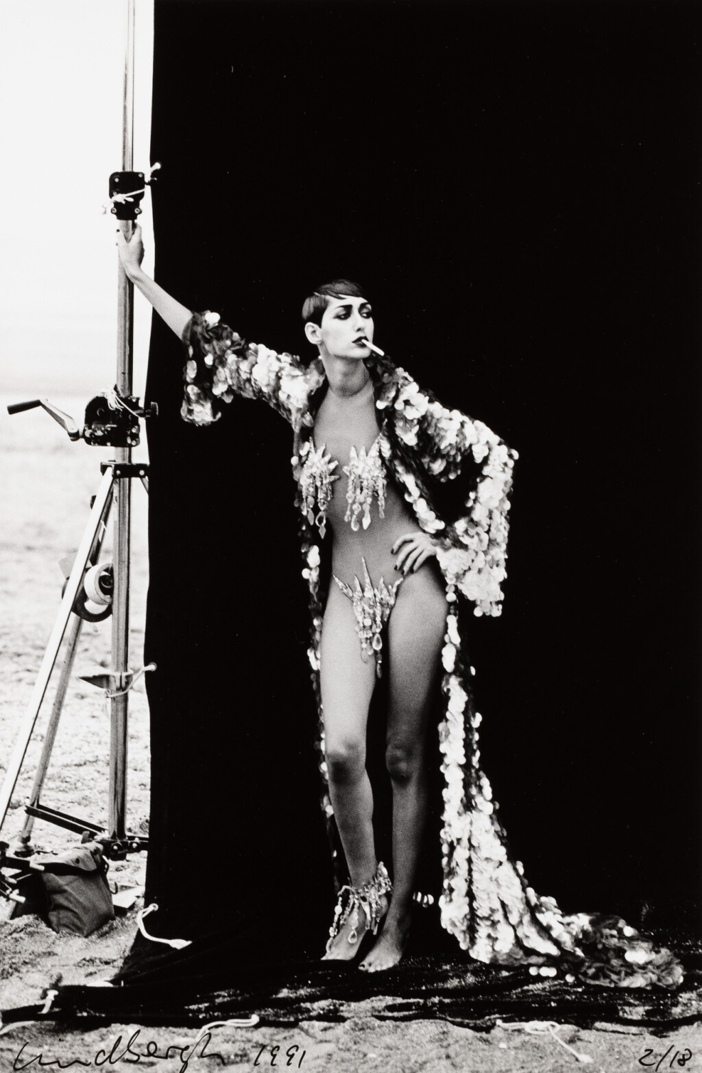 View full screen - View 1 of Lot 121. PETER LINDBERGH | GISELLE FOR FRENCH VOGUE, DEAUVILLE 1991.