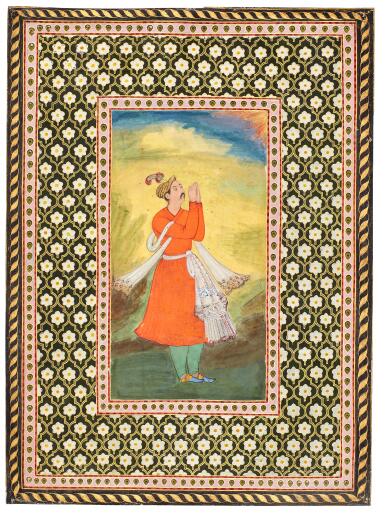 View full screen - View 1 of Lot 160. A Mughal prince receiving a divine revelation, India, late 16th century.