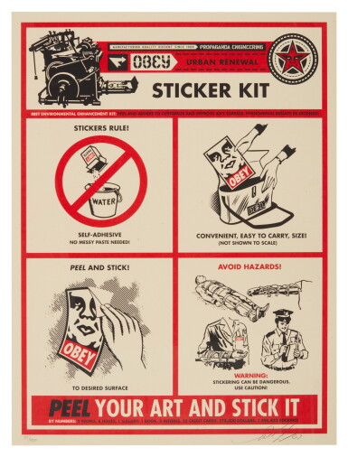 View full screen - View 1 of Lot 76. STICKER KIT PRINT.