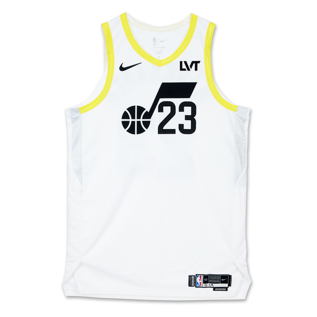 View full screen - View 1 of Lot 155. Lauri Markkanen Utah Jazz 2024-2025 Emirates NBA Cup Game Worn Association Edition Jersey .