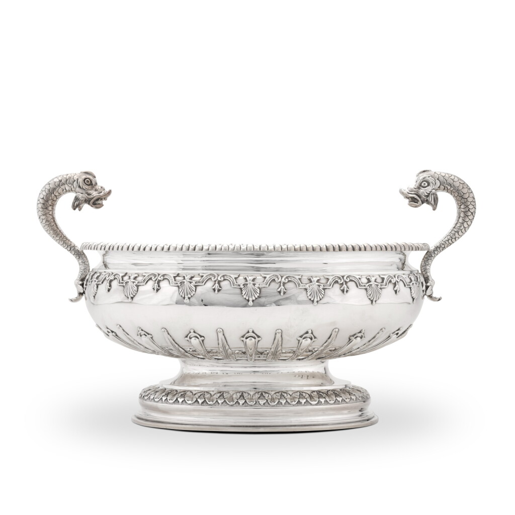View full screen - View 1 of Lot 52. A George II style silver wine cistern, Richard Jarvis, London, 2000.