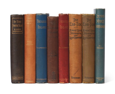 View full screen - View 1 of Lot 26. STEVENSON | Eight first editions, 1883-1900 .