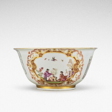 View full screen - View 1 of Lot 60. A very rare Meissen dated trompe l'oeil waste bowl, Circa 1729 .