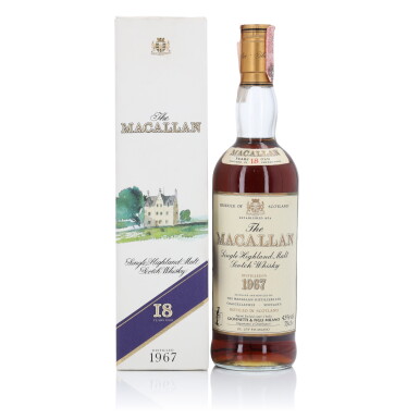 View full screen - View 1 of Lot 39. The Macallan 18 Year Old Sherry Oak 43.0 abv 1967 (1 Bottle 75cl).