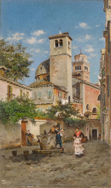 View full screen - View 1 of Lot 345. Meeting at the Well, Venice.