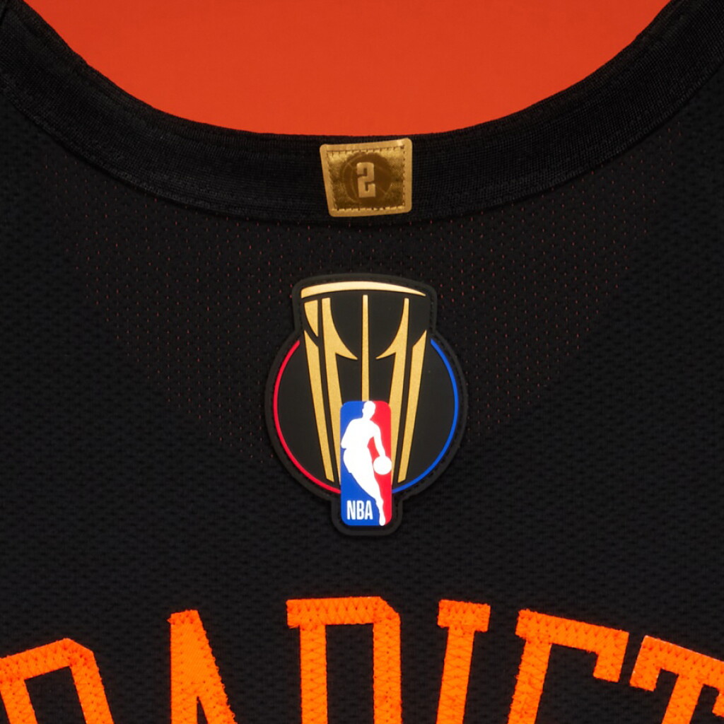 View full screen - View 1 of Lot 61. Pacôme Dadiet ‘NBA Cup Finals Championship Clinching’ New York Knicks 2025-2026 Game Issued Statement Edition Jersey | Probable Wear .