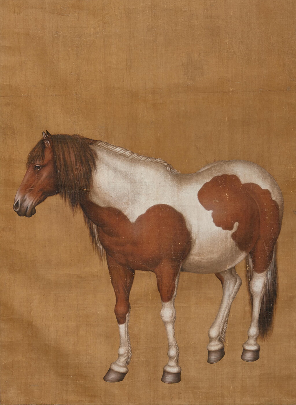 View full screen - View 1 of Lot 9115. 佚名(清) 十駿圖之赤花鷹 | Anonymous, Horse.
