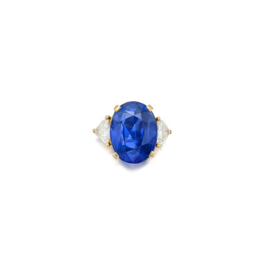 View full screen - View 1 of Lot 96. Sapphire and Diamond Ring, France.