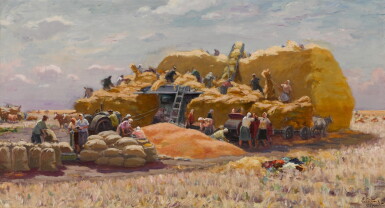 View full screen - View 1 of Lot 163. Threshing.