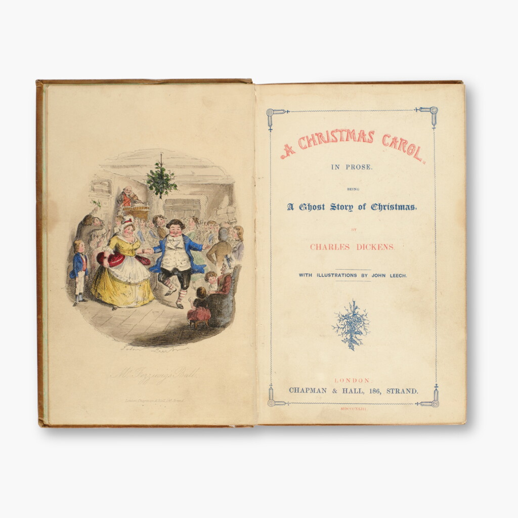View full screen - View 1 of Lot 402. Dickens, Charles | Set of the Christmas Books, all first editions in publisher's cloth.