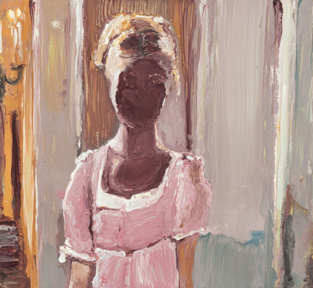 View full screen - View 1 of Lot 7. GENIEVE FIGGIS | LADY IN A PINK DRESS.