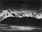 ‘Winter Sunrise, Sierra Nevada from Lone Pine’