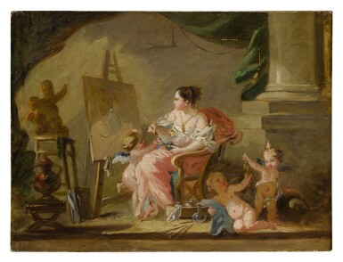 View full screen - View 1 of Lot 614. An allegory of painting.