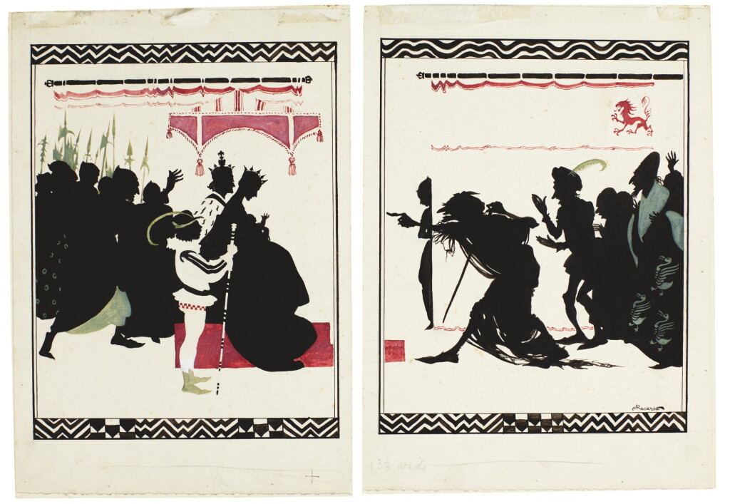 View full screen - View 1 of Lot 258. Rackham, "What is it that you fear...", watercolour for The Sleeping Beauty, 1920.