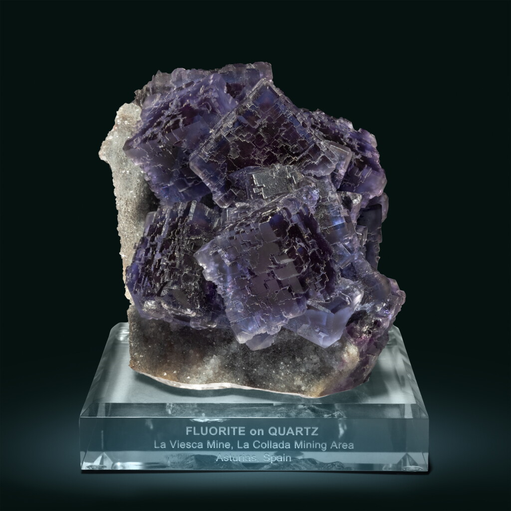 View full screen - View 1 of Lot 78. Fluorite on Quartz.