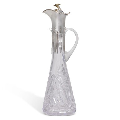 View full screen - View 1 of Lot 1342. A Fabergé silver-mounted cut-glass decanter, Moscow, circa 1890.