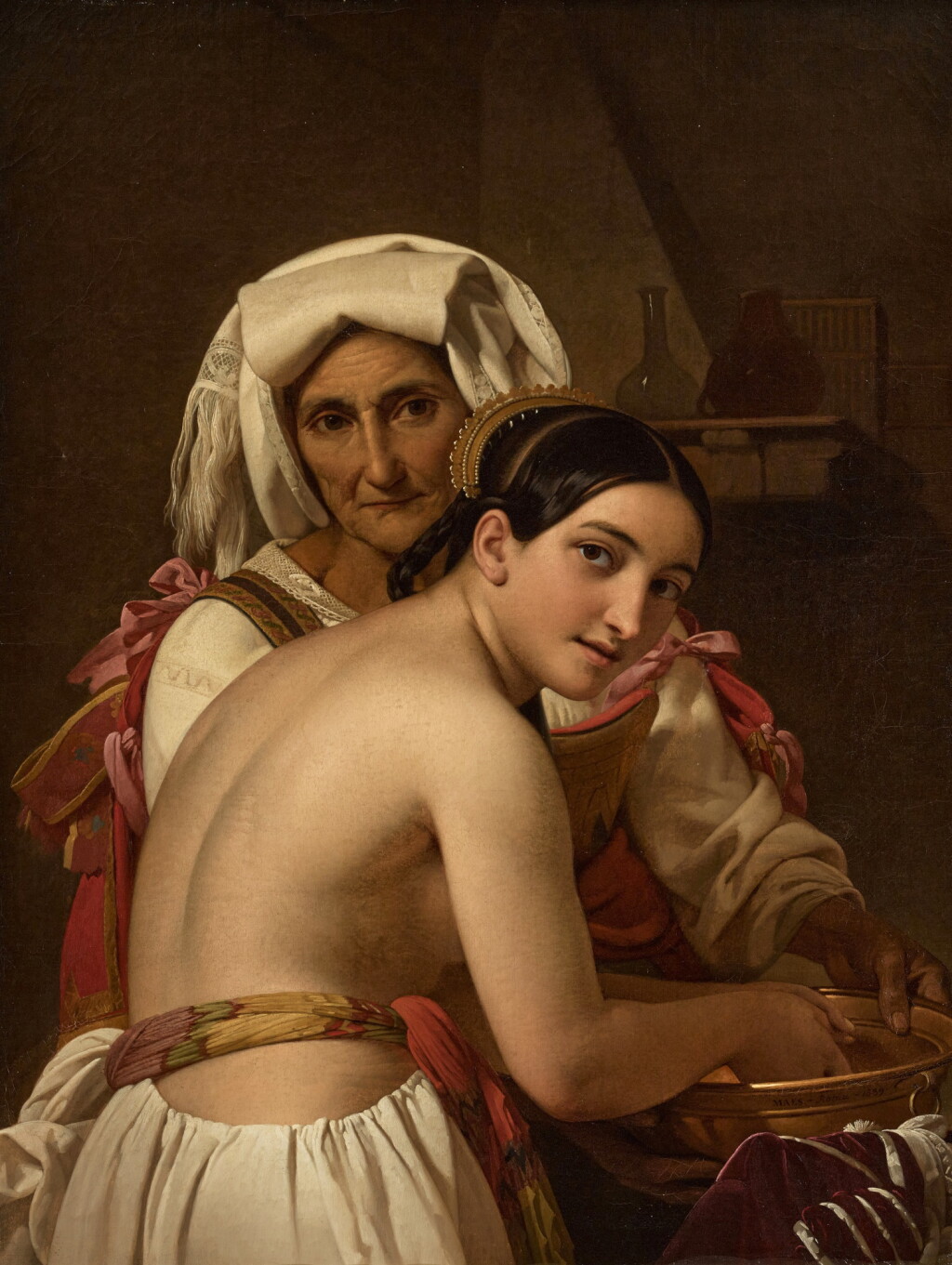 View full screen - View 1 of Lot 98. An Italian beauty bathing.