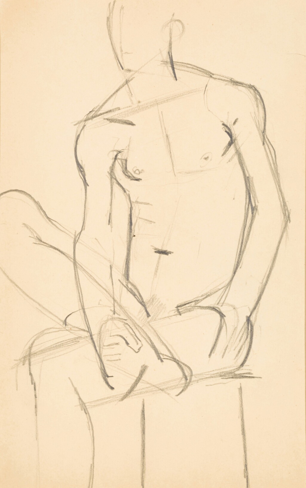 View full screen - View 1 of Lot 229. KEITH VAUGHAN | SEATED FIGURE.