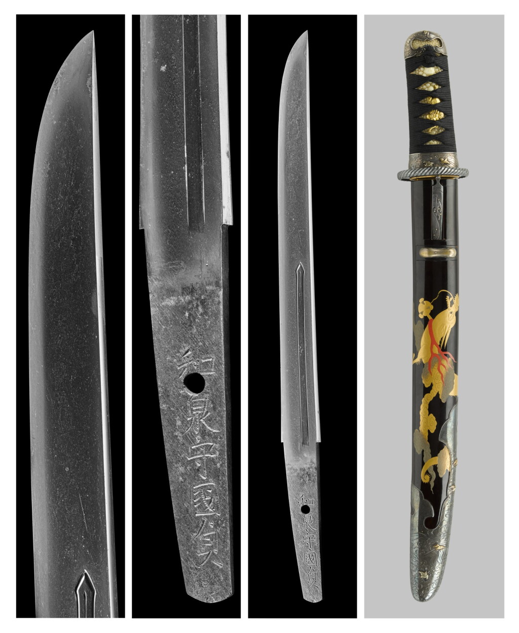 View full screen - View 1 of Lot 41. A tanto | Signed Izumi no kami Kunisada | Edo period, 17th century | the koshirae | Meiji period, late 19th century.