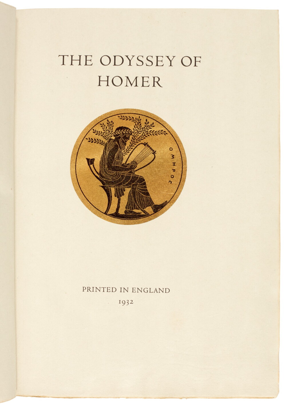 View full screen - View 1 of Lot 110. LAWRENCE, T.E. | The Odyssey of Homer, 1932, 1/530 copies.