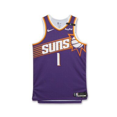 View full screen - View 1 of Lot 148. Devin Booker Phoenix Suns 2024-2025 Game Worn Icon Edition Jersey | Double-Double.