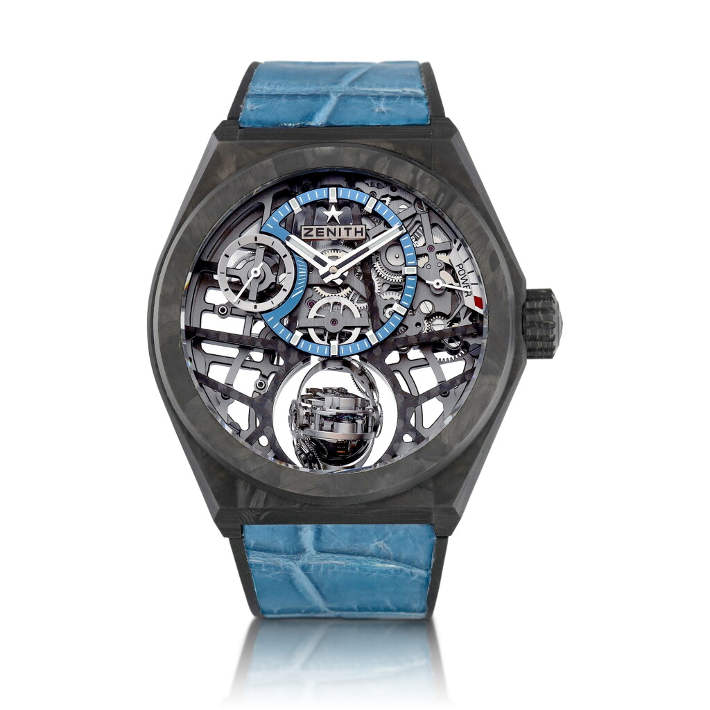View full screen - View 1 of Lot 2270. Defy Zero G Yoshida Special Edition, Reference 10.9001.8812/78.R916 | A limited edition carbon skeletonised wristwatch with self-regulating gravity control module and power reserve indication, Circa 2019 | 真力時 | Defy Zero G Yoshida Special Edition 型號10.9001.8812/78.R916 | 限量版鍛碳鏤空陀飛輪腕錶,備自動調節重力控制模組及動力儲備顯示,約2019年製.