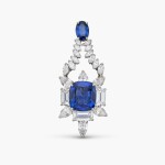Sapphire and Diamond Pendant-Brooch 16.15克拉 天然「斯里蘭卡」未經加熱藍寶石 配 鑽石 掛墜 或 胸針