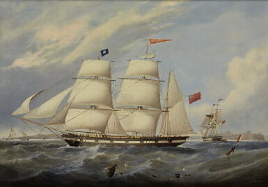 View full screen - View 1 of Lot 42. The Barque 'Medora' Off Tynemouth .