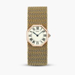 Octagonal | A very rare Lady's three colour gold octagonal bracelet watch with pink gold deployant buckle, Circa 1971