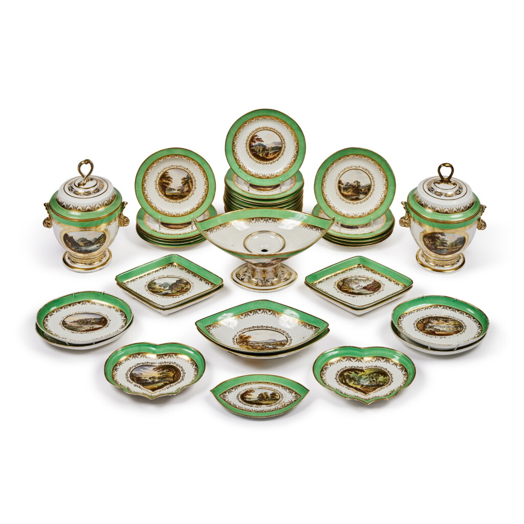 View full screen - View 1 of Lot 16. A Derby Topographical Part-Dessert Service, Circa 1800.